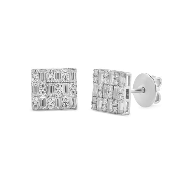 Khuyên Tai Nữ Round & Baguette 2933