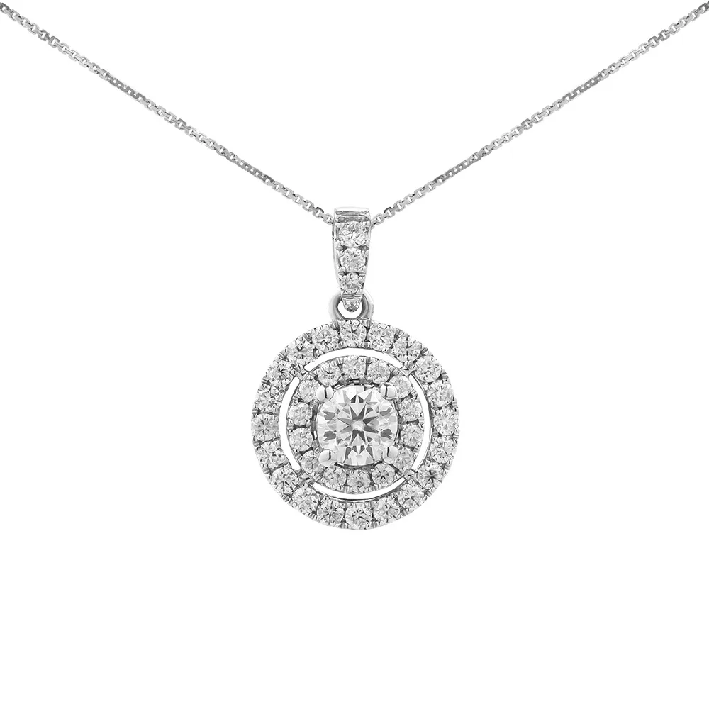 Mặt Dây Chuyền Nữ Round Halo 3009