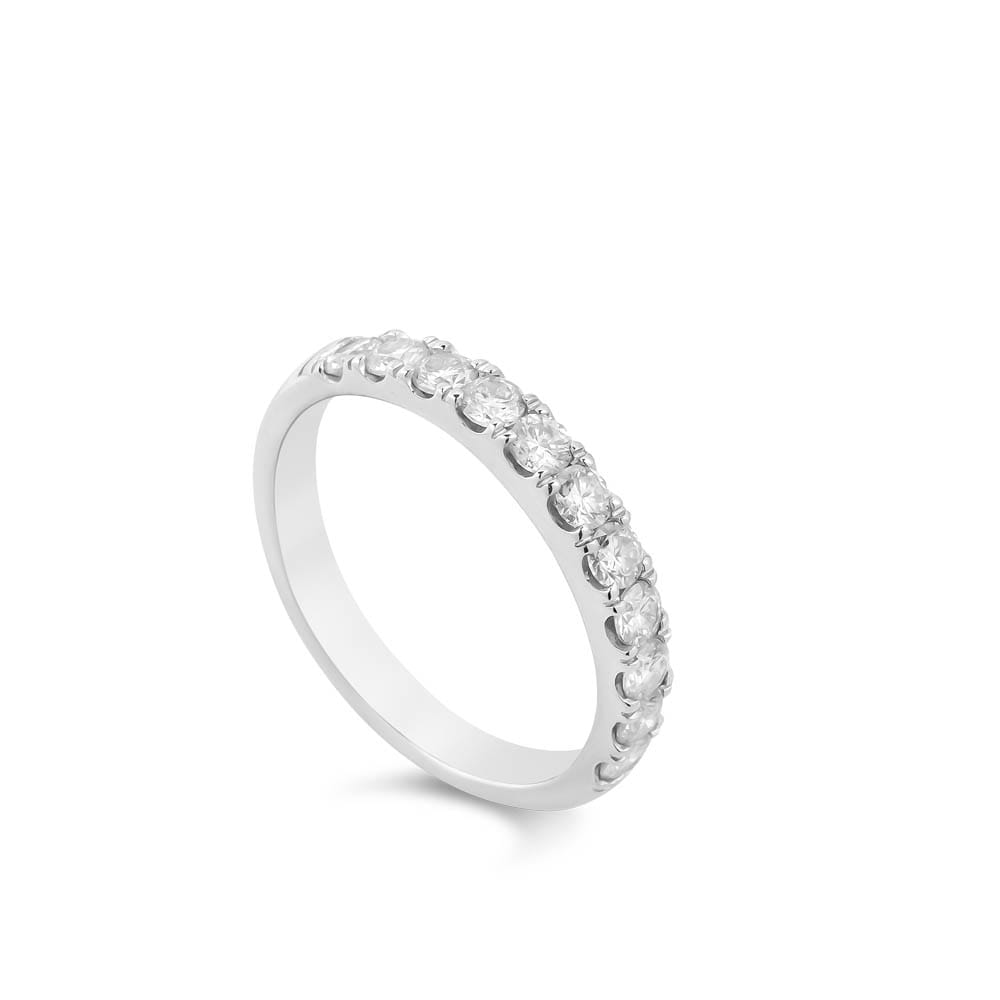 Tham khảo ngay 10 mẫu nhẫn cầu hôn vàng 18k đẹp nhất 2024 4 Nhẫn Nữ Half Eternity 3164