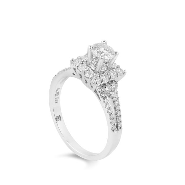 Nhẫn Nữ Petite Square Halo 2928