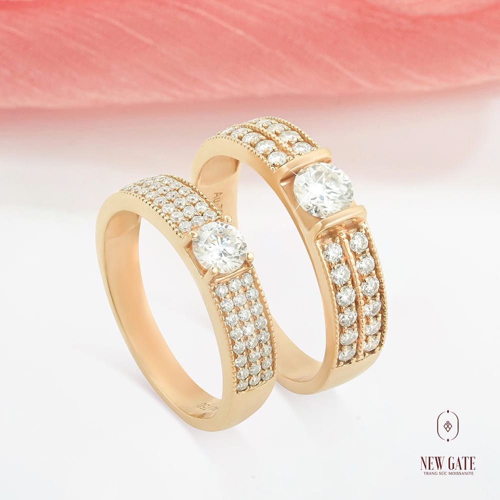 Top 20 mẫu nhẫn cưới đẹp được săn đón nhất mùa cưới 2024 17 Cặp nhẫn cưới sang trọng