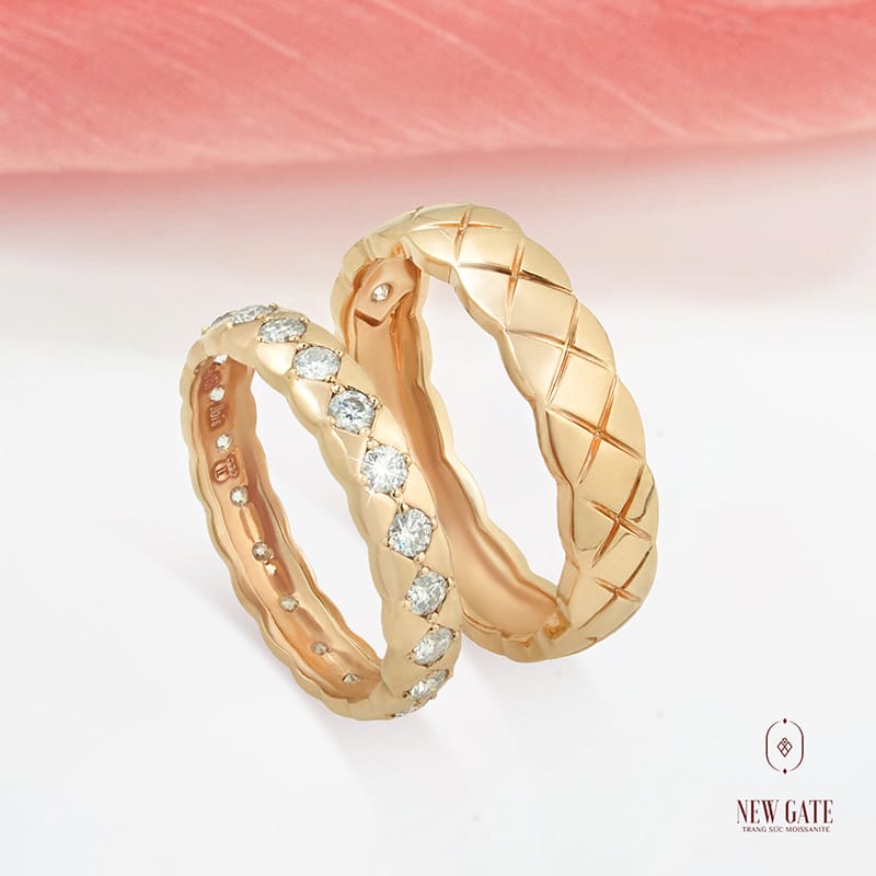 Top 20 mẫu nhẫn cưới đẹp được săn đón nhất mùa cưới 2024 19 Cặp nhẫn cưới sắc sảo