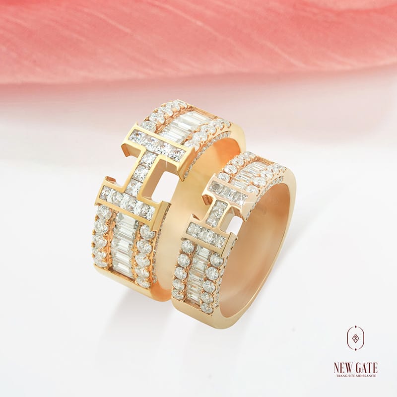 Top 20 mẫu nhẫn cưới đẹp được săn đón nhất mùa cưới 2024 5 Cặp nhẫn cưới cá tính