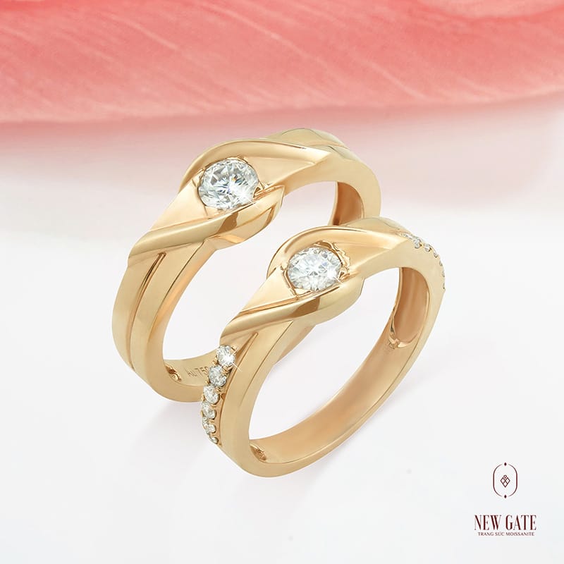 Top 20 mẫu nhẫn cưới đẹp được săn đón nhất mùa cưới 2024 9 Cặp nhẫn cưới hiện đại