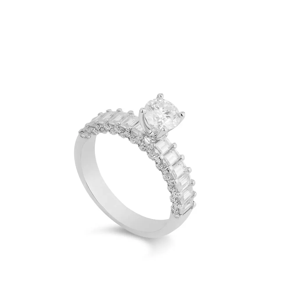Nhẫn Nữ Baguette Pave 3609