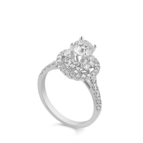 Ổ Nhẫn Kim Cương Nữ Fleur Halo 4191